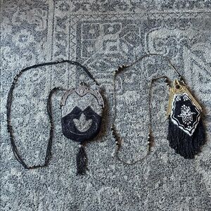 Elegant Black, Silver, and Gold Beaded Women's Bags